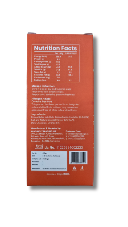 DARK ORANGE BAR 25GMS