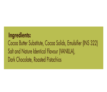 DARK PISTACHIO BAR 25GMS