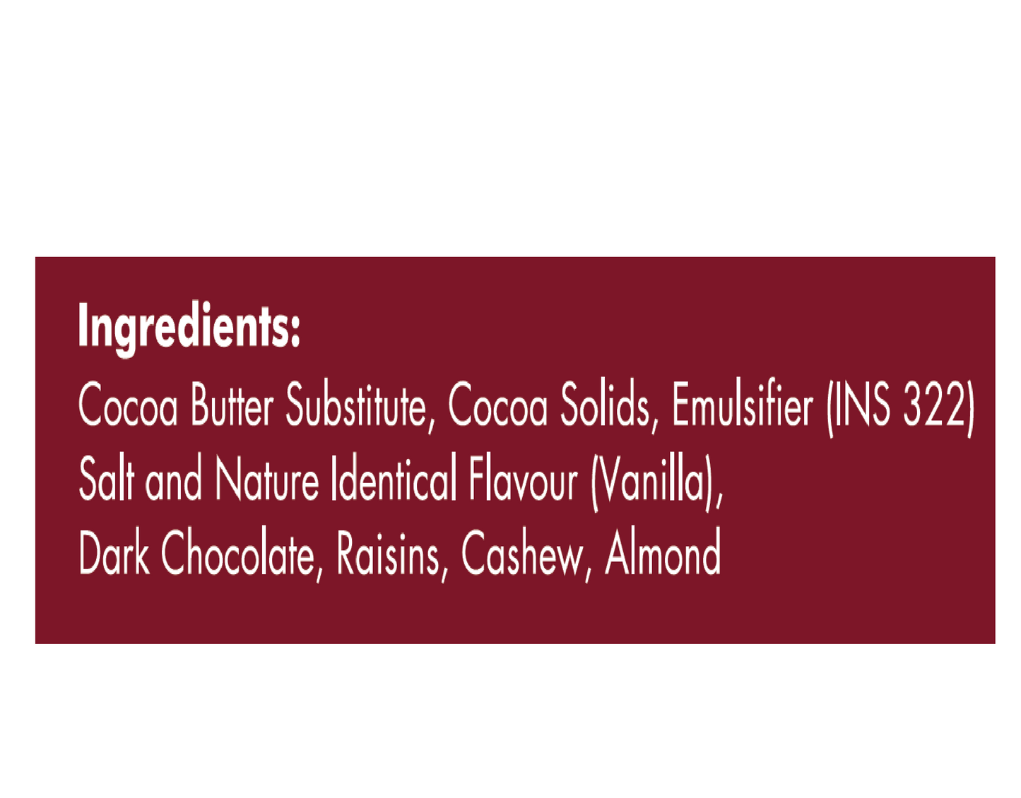 FRUIT AND NUT BAR 25GMS