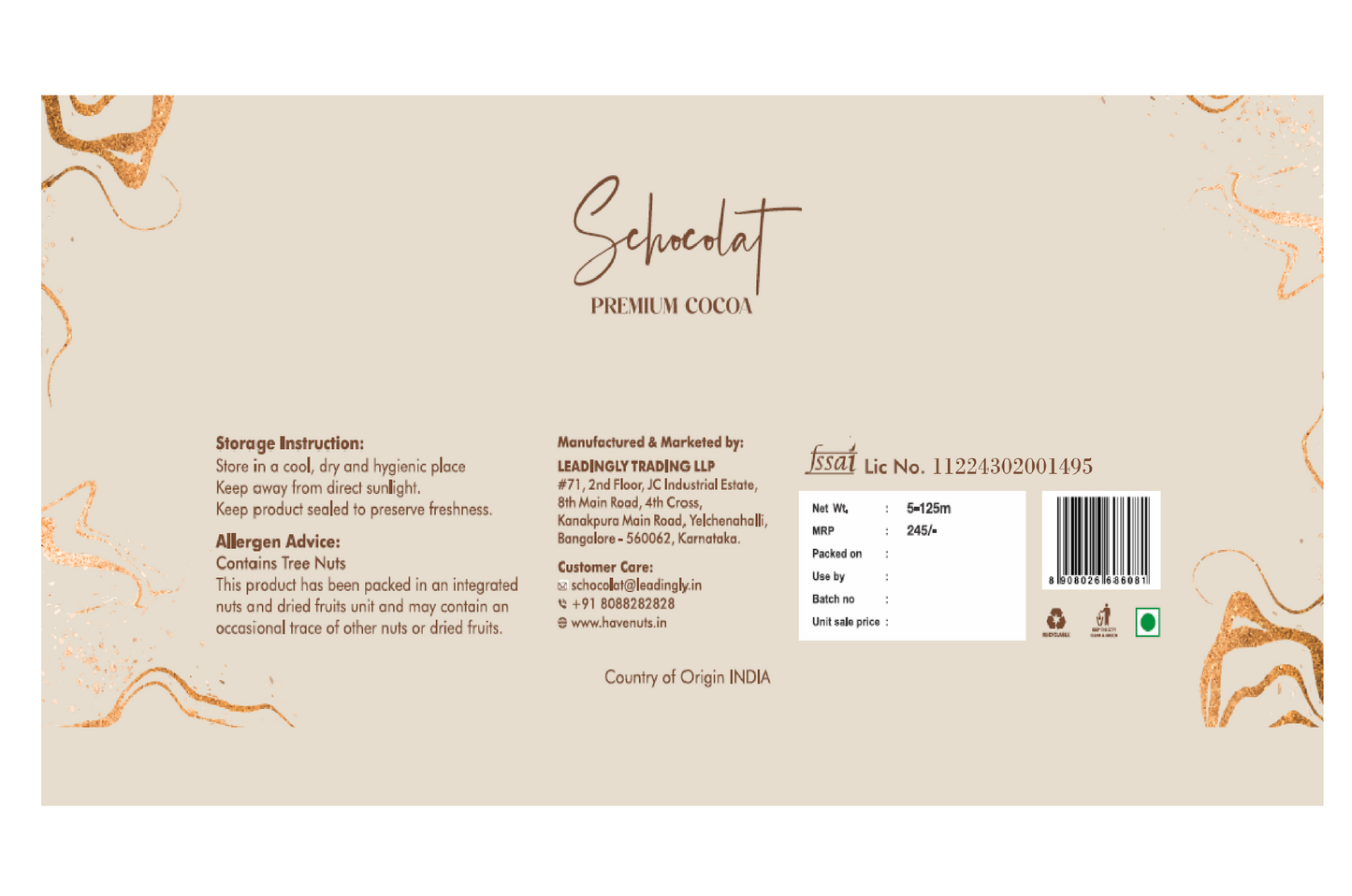 SCHOCOLAT BAR PACK OF 5