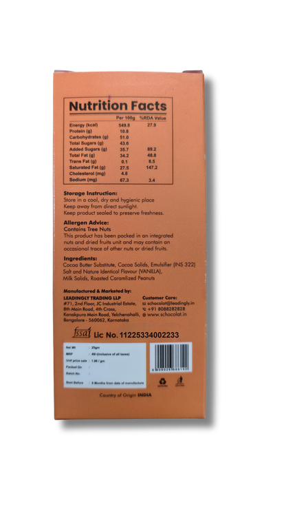 CRUNCHY PEANUT BAR 25GMS