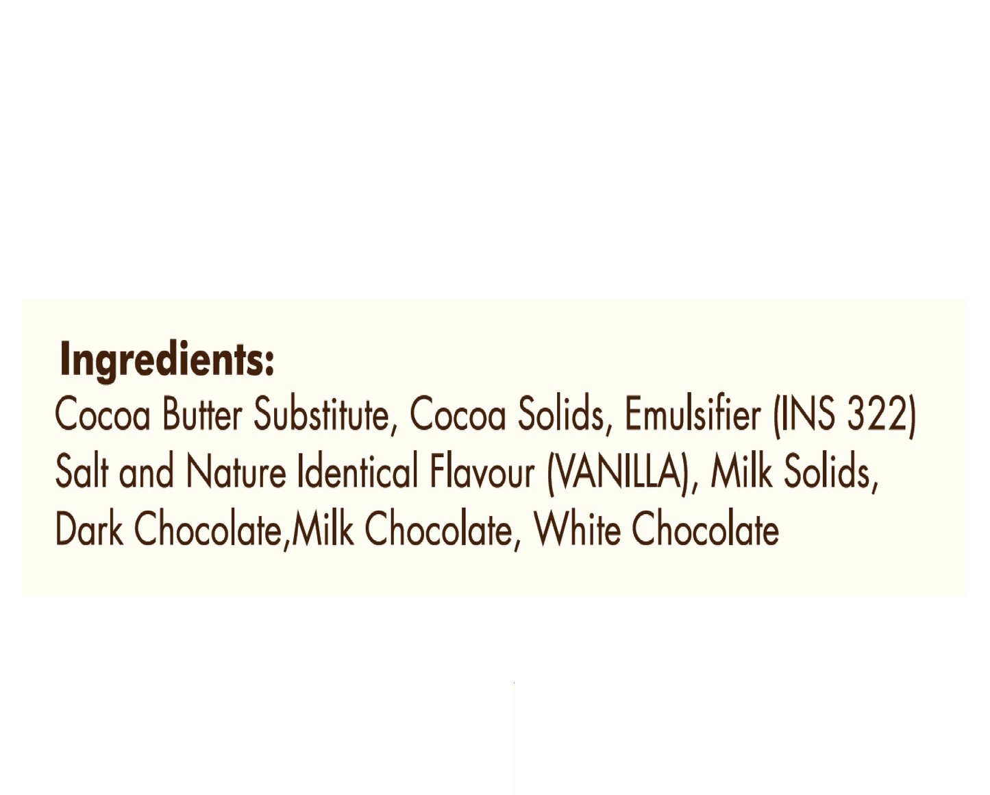 TRIPLE CHOCOLATE BAR 25GM